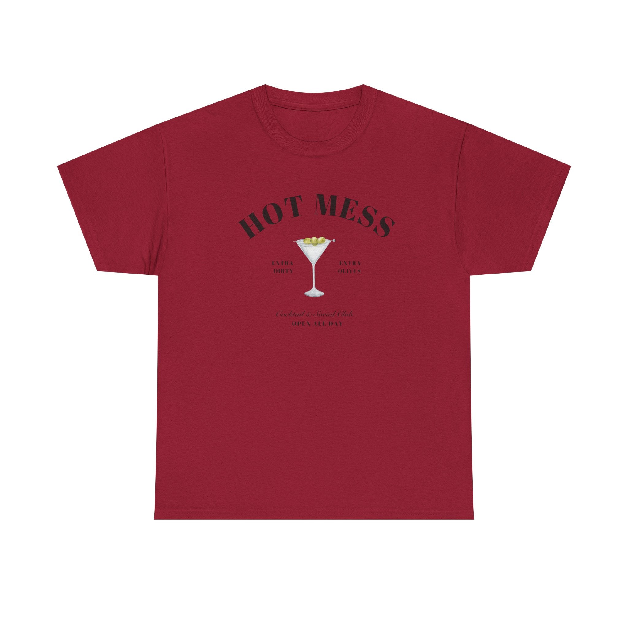 Hot Mess Cocktail Club Tee, Unisex Heavy Cotton Shirt