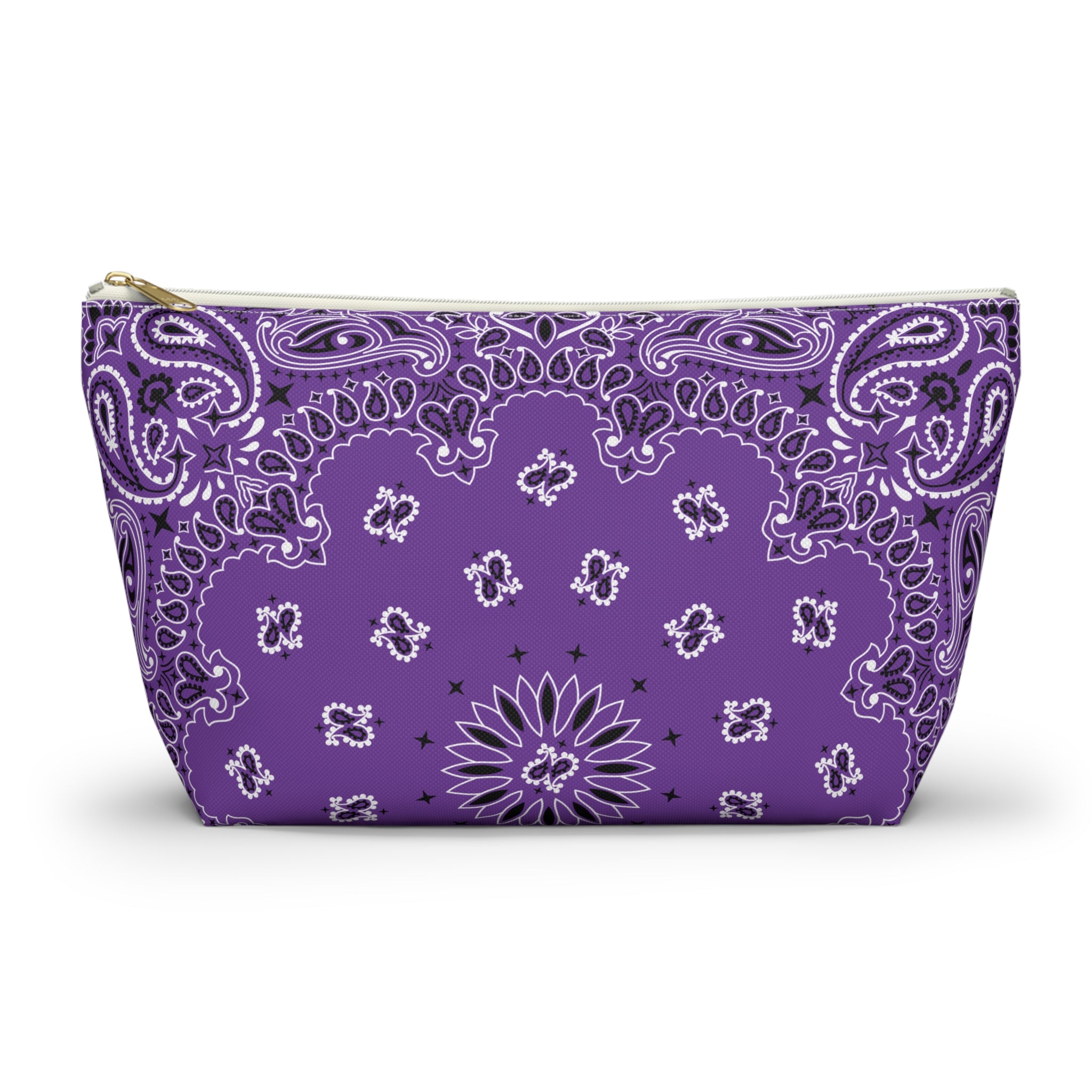 Purple Bandana Jewelry Pouch - Travel Organizer, Pencil Bag, Gift for Her, Cosmetic Makeup Bag, Cute Accessory Case
