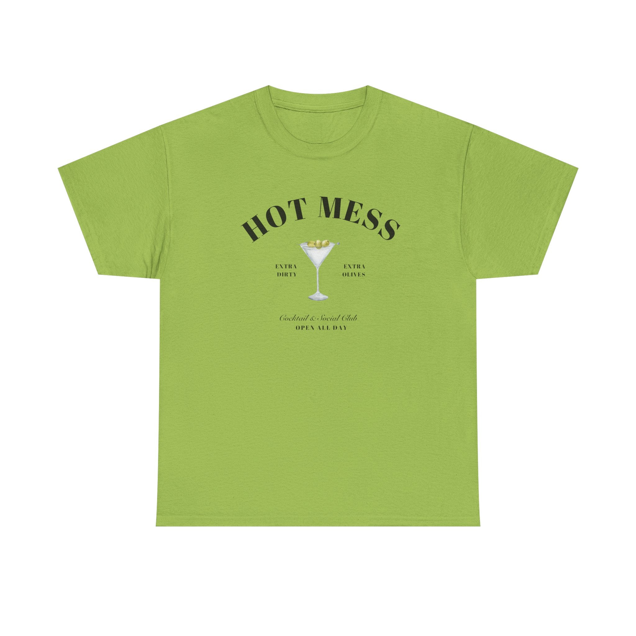 Hot Mess Cocktail Club Tee, Unisex Heavy Cotton Shirt