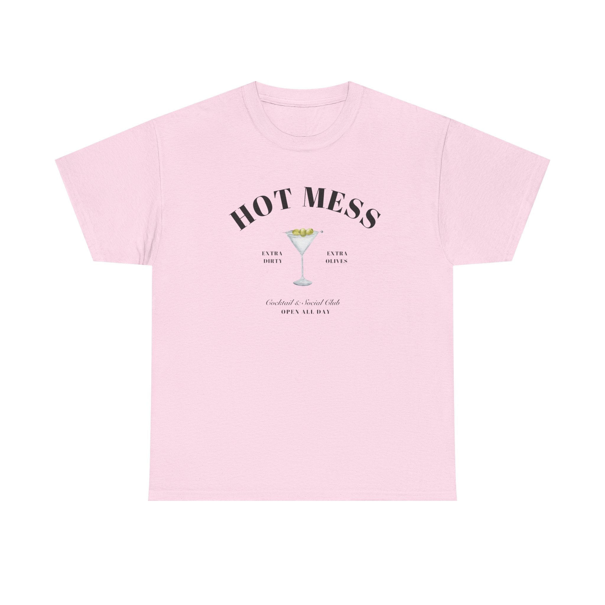Hot Mess Cocktail Club Tee, Unisex Heavy Cotton Shirt