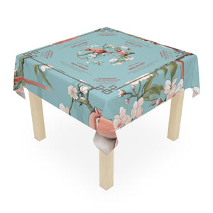 Mahjong Tablecloth, Chinoiserie Monkey Green Blue, Grandmillennial Table Cover, Hostess Gift, Game Night, Beginner Friendly Instructions
