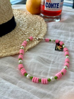 Pink, Lime Green, & Pearl