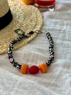 Statement Necklace Red & Orange