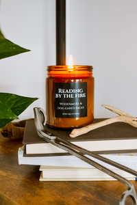 READING BY THE FIRE Book Lovers Candle